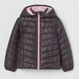 H&M Light-Weight Puffer Jacket with Removable Snap Hood